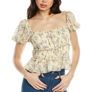 REVOLVE x ASTR the label medium off the shoulder top in yellow floral